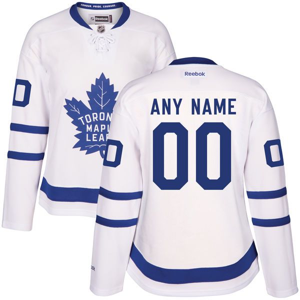 Women Toronto Maple Leafs Reebok White Custom NHL Jersey->customized nhl jersey->Custom Jersey